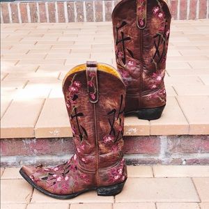 Old Gringo Cherry Blossom leather boots Size 10